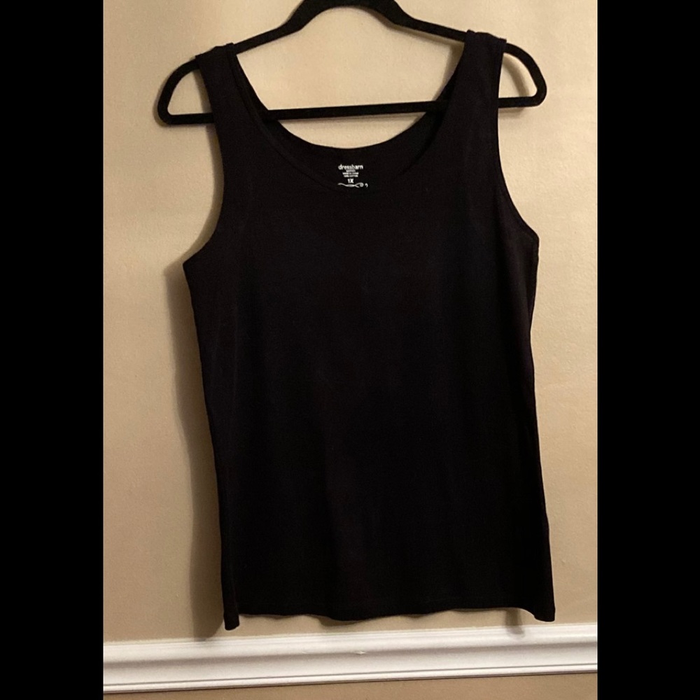 Dressbarn black tank top size 1x